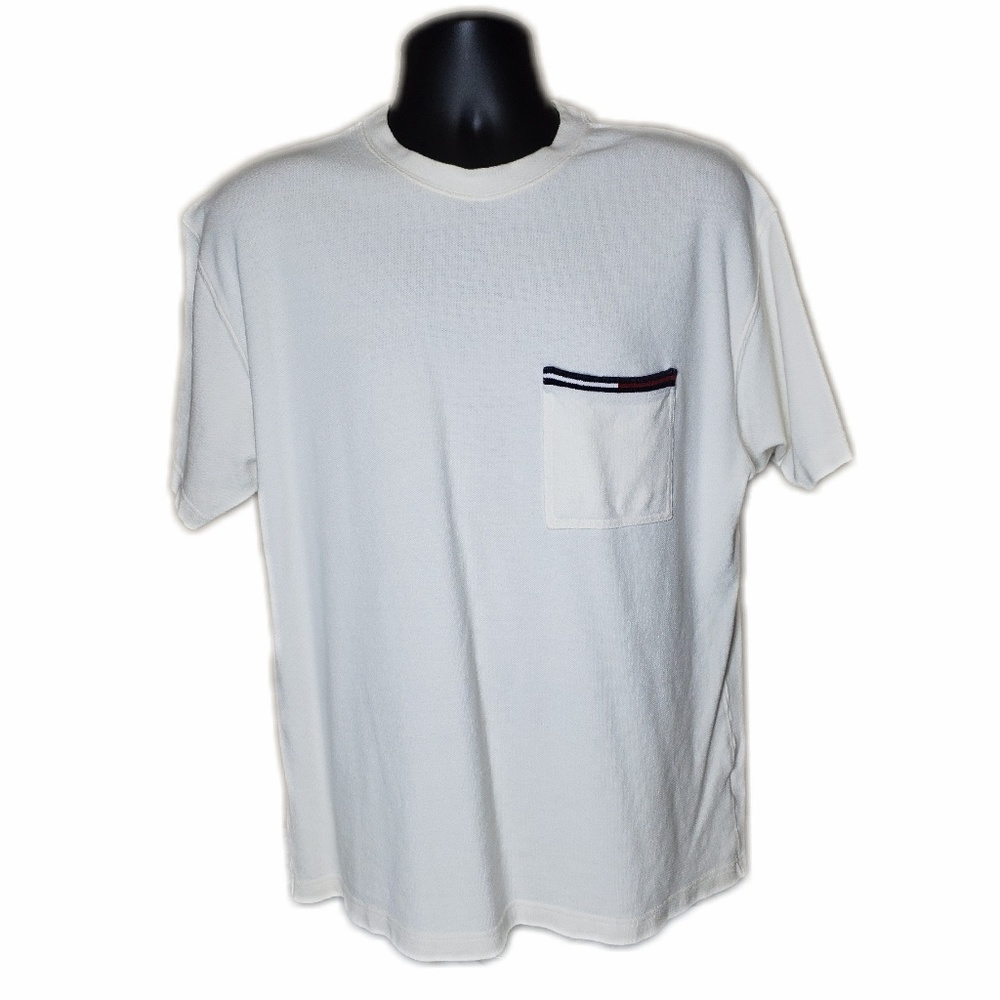 Men's Tommy Hilfiger White Pocket Tee Size Small